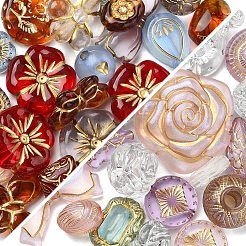 40шт 5 цвета прозрачные акриловые бусины&nbsp;MACR-YW0003-46A