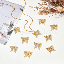 10шт латунные подвески с микропаве и кубическим цирконием&nbsp;KK-BBC0016-79