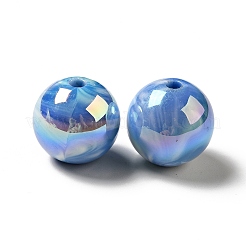 УФ-покрытие непрозрачные радужные переливающиеся акриловые бусины&nbsp;MACR-D063-01A-02