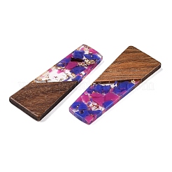 Подвески из непрозрачной смолы и ореха&nbsp;RESI-T058-04F