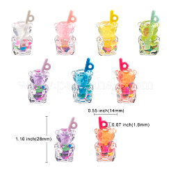 35шт 7 цвета прозрачные подвески из смолы&nbsp;RESI-CJ0002-10