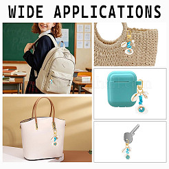 8 шт. 4 стиля синтетических бирюзовых бусин и ракушек подвеска украшения&nbsp;HJEW-GO00212