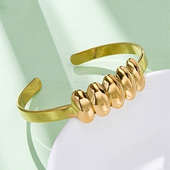 Браслеты-манжеты из нержавеющей стали 304 для женщин&nbsp;LS-BJEW-F491-01G-05