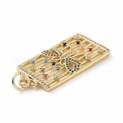 Латунные подвески из микро-паве&nbsp;KK-E068-VF026