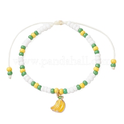 9 шт. браслеты с подвесками из сплава и эмали с фруктовой тематикой&nbsp;BJEW-MZ00206-02