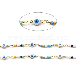 Латунные плоские круглозвенные цепи&nbsp;CHC-G017-24G