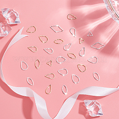 Ahademaker 120 шт. 12 стильных латунных соединительных кольца&nbsp;KK-GA0001-21