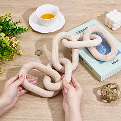 Деревянная цепочка с одним звеном&nbsp;AJEW-WH0314-882B