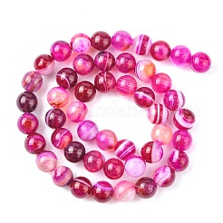 Натуральные полосатые агатовые / полосатые агатовые нити&nbsp;X-G-K166-13-8mm-03