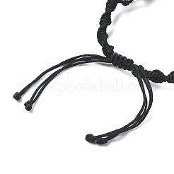 Браслеты из плетеных бусин из окрашенного натурального кварца&nbsp;BJEW-TA00346-01