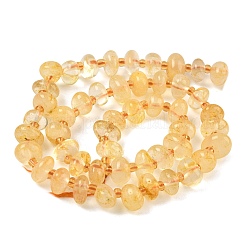 Нити из нагретых натуральных цитриновых бусин&nbsp;LS-G-RM250109-A6