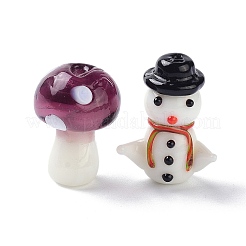 Разноцветные бусины лэмпворк&nbsp;LAMP-XCP0001-11