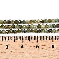Бусы из натурального зеленого турмалина&nbsp;G-B175-D14-2mm