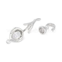 Проложить латунный прозрачный кубический цирконий над застежками KK-F875-11P