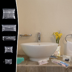 5 шт. 5 стиля прямоугольные прозрачные ПВХ косметички&nbsp;AJEW-FG0004-33