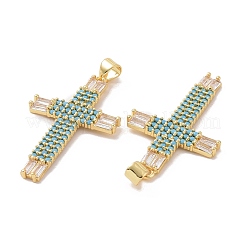 Латунные микро проложить кубического циркония подвески&nbsp;ZIRC-I063-01G