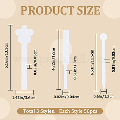 150 шт. 3 вида цветочных круглых тест-полосок для духов&nbsp;AJEW-CP0007-83