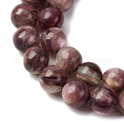 Натуральный лепидолит / пурпурный слюдяный камень бисер пряди G-G925-02B