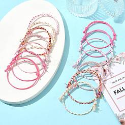 14шт. набор браслетов из хлопкового шнура 7 цветов для мужчин и женщин&nbsp;BJEW-FS00025-01