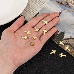 Ионное покрытие(ip) 304 нержавеющая сталь маленькие крестики подвески&nbsp;X-STAS-L159-06G