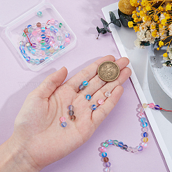 3 нити синтетических бусин из лунного камня&nbsp;G-PA0001-76A