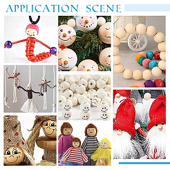 Набивные европейские бусины из натурального дерева&nbsp;WOOD-PH0009-50