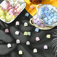 20шт акриловые бусины с УФ-покрытием&nbsp;OACR-YW0005-01