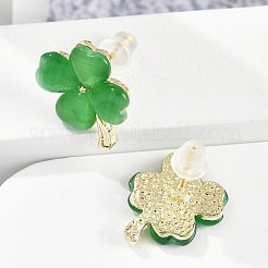 Литые глаза кота серьги&nbsp;EJEW-M092-02G-02