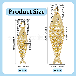8шт 2 стиля латунные микропаве прозрачные кубические подвески из циркония&nbsp;KK-GA0002-39