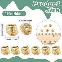 20 шт. латунные плетеные бусины-разделители в форме шариков&nbsp;KK-YW0002-25G