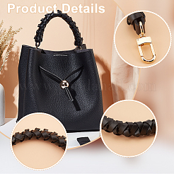 Плетеные ручки сумки и шнурок для кошелька из искусственной кожи&nbsp;FIND-WR0009-13