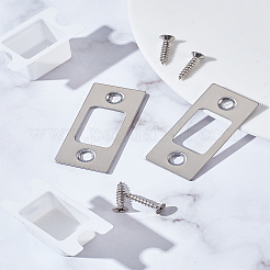 2 комплект усилительных пластин для двери из нержавеющей стали 201 с винтами&nbsp;AJEW-LP0001-31P