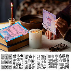 6 лист 6 стиля ПВХ пластиковые прозрачные штампы&nbsp;DIY-PH0021-87A