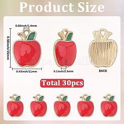 30 шт. эмалевые подвески ко Дню учителя&nbsp;ENAM-SC0006-98