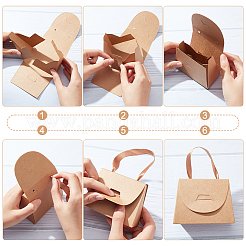 Складная подарочная коробка для конфет из крафт-бумаги&nbsp;CON-WH0094-24A