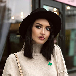 12 шт. брошь в виде трилистника из сплава и эмали ко дню Святого Патрика&nbsp;JEWB-FH0001-64A