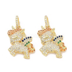 Латунные микро проложить кубического циркония подвески&nbsp;ZIRC-I063-11G