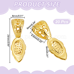 20 шт. латунные зажимные скобы для покрытия стойки&nbsp;KK-HY0004-21G