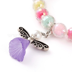 Акриловые детские браслеты с подвесками ангела-хранителя&nbsp;BJEW-JB05866