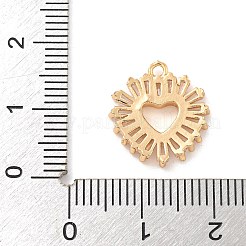 Латунные микропаве прозрачные подвески с фианитом&nbsp;KK-Z072-01KCG-01