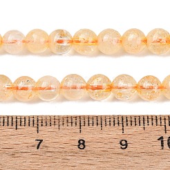 Природный цитрин бисер нитей&nbsp;G-E483-12-6mm