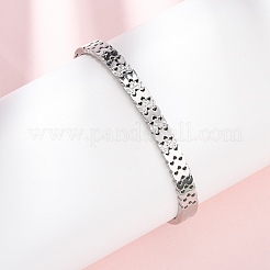 Женские браслеты-шарниры из нержавеющей стали 304 с микропаве из кубических цирконий&nbsp;BJEW-Z146-02P