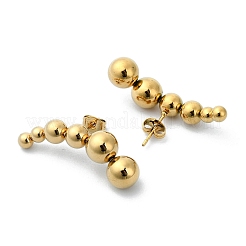 Серьги-гвоздики из нержавеющей стали 304 с ионным покрытием (IP)&nbsp;LS-EJEW-G375-08G