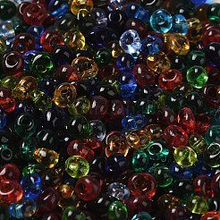 Стеклянные бусины прозрачных цветов&nbsp;SEED-P006-02A-03