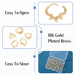 10 шт. фурнитура для сережек-колец 5 стилей&nbsp;KK-TA0002-98