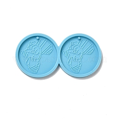 Плоская круглая форма с картой африки и силиконовыми формами для подвески в виде кулака&nbsp;SIMO-H004-05