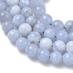 Натуральный голубой кружевной агат бисер нитей&nbsp;G-F222-30-6mm-01