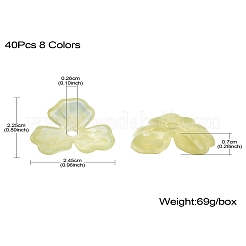 40шт 8 цвета шапочки из акриловых бусин&nbsp;OACR-CJ0001-62