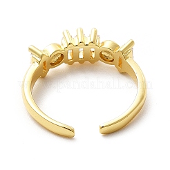 Кольцо-манжета с эмалью от сглаза и кубическим цирконием&nbsp;KK-H439-40A-G