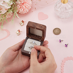 Деревянные коробки для хранения колец на 2 слот&nbsp;CON-WH0089-110A